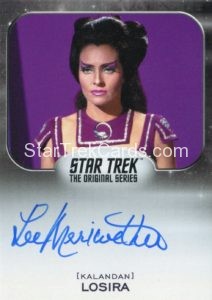 Star Trek 50th Anniversary Trading Card Autograph Lee Meriwether Blue Ink