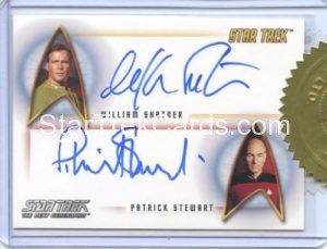 Star Trek 50th Anniversary Trading Card Autograph William Shatner Patrick Stewart