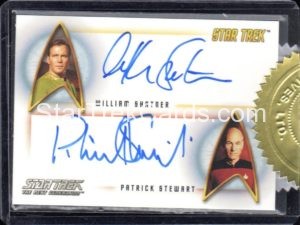 Star Trek 50th Anniversary Trading Card Autograph William Shatner Patrick Stewart Alternate