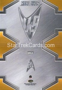 Star Trek 50th Anniversary Trading Card DRC5 Back