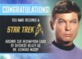 Star Trek 50th Anniversary Trading Card DeForest Kelley Autograph Redemption Card Front