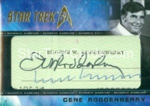 Star Trek 50th Anniversary Trading Card Gene Roddenberry Cut Signature 1