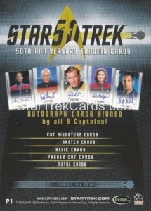 Star Trek 50th Anniversary Trading Card P1 Back