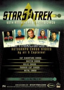 Star Trek 50th Anniversary Trading Card P4 Back