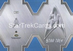 Star Trek 50th Anniversary Trading Card RC13 Back 1