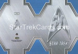 Star Trek 50th Anniversary Trading Card RC26 Back