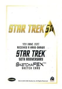 Star Trek 50th Anniversary Trading Card Sketch Andrew Garcia Back