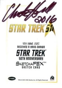 Star Trek 50th Anniversary Trading Card Sketch Charles Hall Back