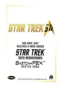 Star Trek 50th Anniversary Trading Card Sketch Jason Kemp Back