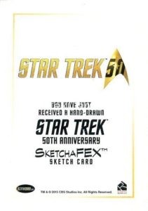 Star Trek 50th Anniversary Trading Card Sketch Jason Potratz Back