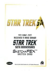 Star Trek 50th Anniversary Trading Card Sketch Jim Kyle Back