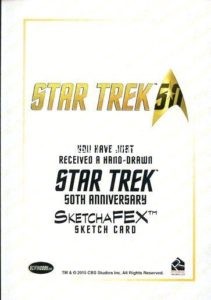 Star Trek 50th Anniversary Trading Card Sketch Jomar Bulda Back