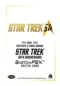 Star Trek 50th Anniversary Trading Card Sketch Kristin Allen Back 1