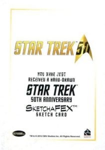 Star Trek 50th Anniversary Trading Card Sketch Roy Cover Back