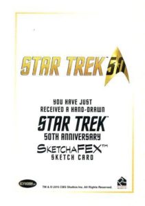 Star Trek 50th Anniversary Trading Card Sketch Tanner Padlo Back