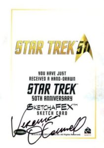 Star Trek 50th Anniversary Trading Card Sketch Veronica OConnell Back 1