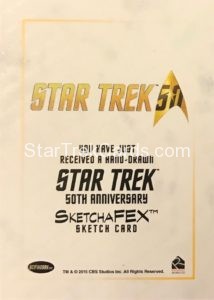 Star Trek 50th Anniversary Trading Card Sketch Warren Martineck Back