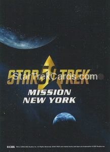 Star Trek 50th Mission New York Trading Card Bridge Crew Back
