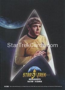 Star Trek 50th Mission New York Trading Card Chekov Back