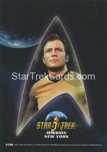 Star Trek 50th Mission New York Trading Card Kirk Back