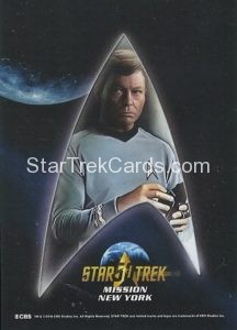Star Trek 50th Mission New York Trading Card McCoy Back