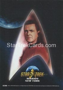 Star Trek 50th Mission New York Trading Card Scotty Back