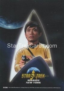 Star Trek 50th Mission New York Trading Card Sulu Back