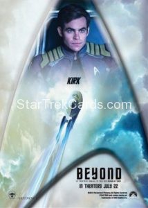 Star Trek Beyond Promo Set Trading Card Kirk Back