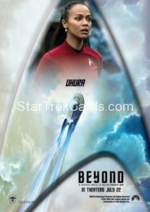Star Trek Beyond Promo Set Trading Card Uhura Back