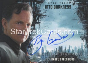 Star Trek Beyond Trading Card Autograph Bruce Greenwood