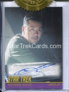 Star Trek Beyond Trading Card Autograph Justin Lin Archive Box Card