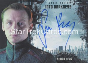Star Trek Beyond Trading Card Autograph Simon Pegg