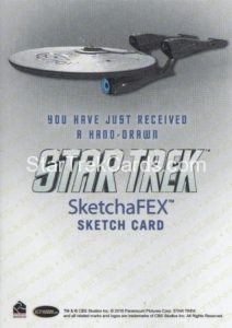 Star Trek Beyond Trading Card Sketch Charles Hall Back