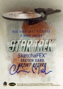 Star Trek Beyond Trading Card Sketch Chris Meeks Back