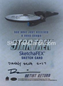 Star Trek Beyond Trading Card Sketch Danny Silva Back