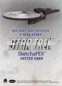 Star Trek Beyond Trading Card Sketch Rich Molinelli Back