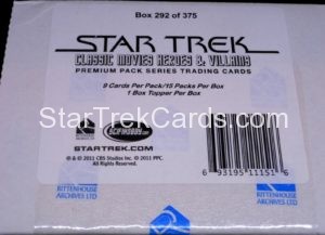 Star Trek Classic Movies Heroes Villains Trading Card Box