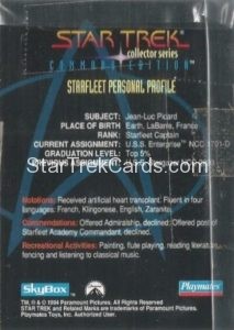 Star Trek Command Edition Playmates Action Figure Cards Captain Jean Luc Picard Back