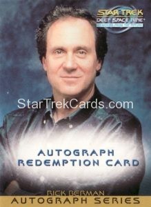 Star Trek Deep Space Nine Memories From The Future Redemption Card Rick Berman
