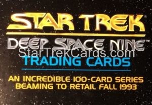 Star Trek Deep Space Nine Trading Card Promotional Tile Card