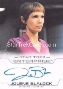 Star Trek Enterprise Season Four Trading Card Autograph Jolene Blalock Alternate