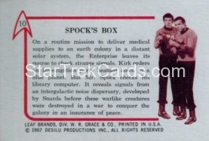 Star Trek Leaf 1967 Trading Card 10 Back