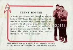 Star Trek Leaf 1967 Trading Card 23 Back 1