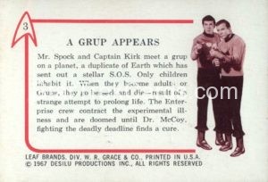 Star Trek Leaf 1967 Trading Card 3 Back