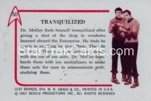 Star Trek Leaf 1967 Trading Card 50 Back