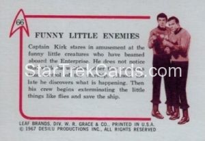 Star Trek Leaf 1967 Trading Card 66 Back