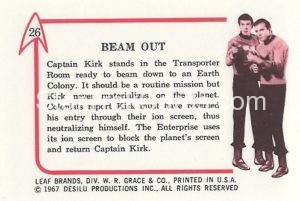 Star Trek Leaf European Trading Card Back 26