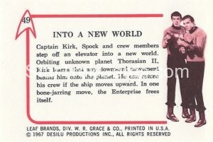 Star Trek Leaf European Trading Card Back 49