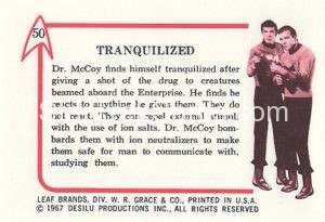 Star Trek Leaf European Trading Card Back 50