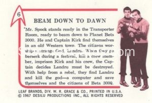 Star Trek Leaf European Trading Card Back 6